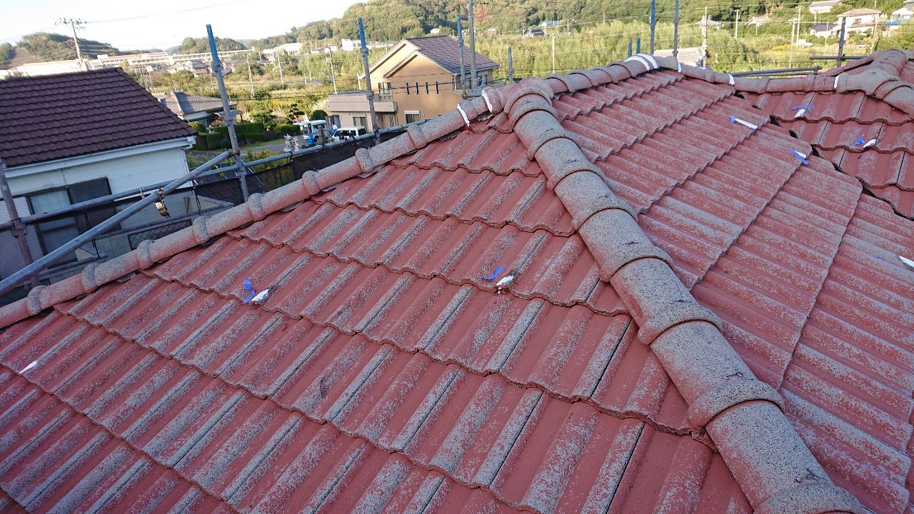富津市にて屋根塗装　施工前写真